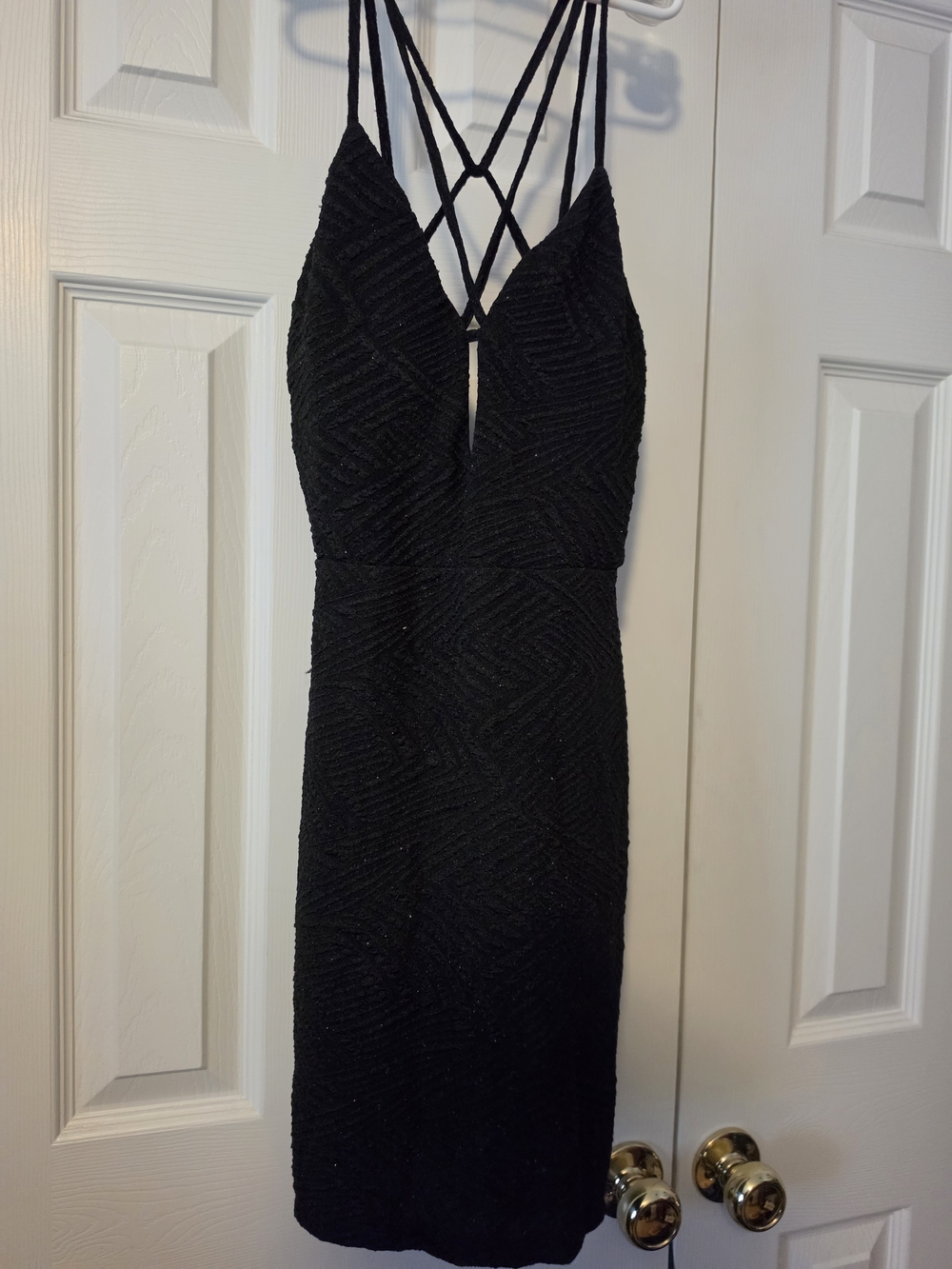 Charlotte Russe Black Crisscross Strappy Mini Dress